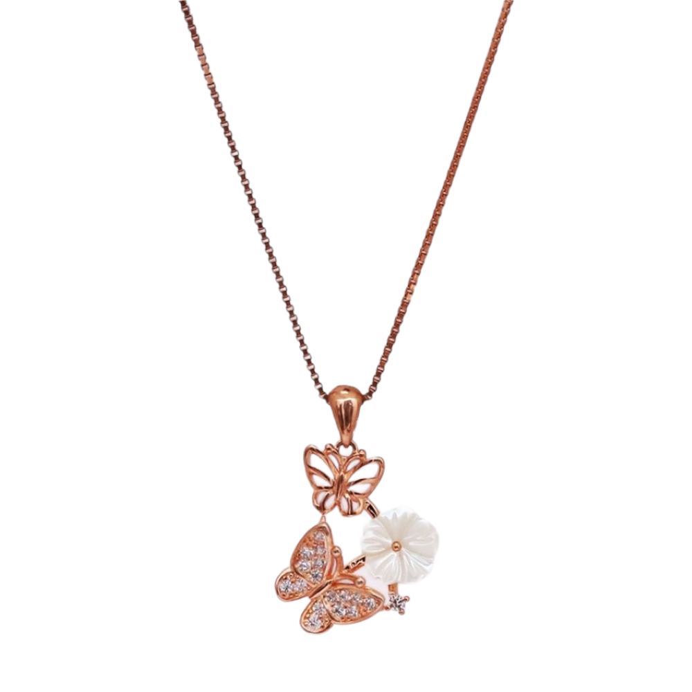 DREAMJWELL - Beautiful Silver Tone Durga Butterfly Designer Necklace S –  dreamjwell