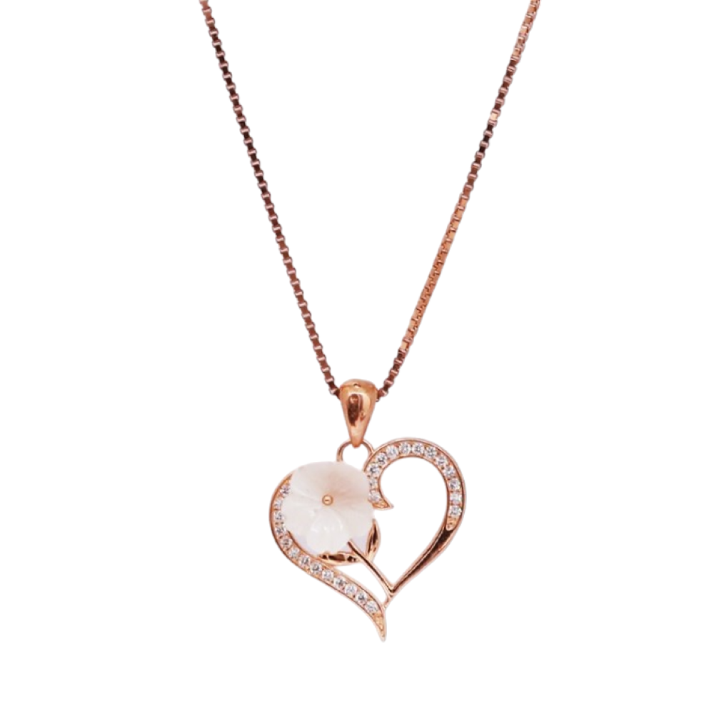 Flower Heart Necklace - gnoceoutlet.com